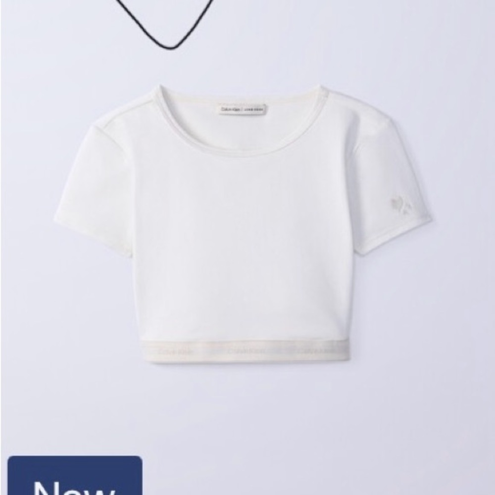 Calvin Klein x Jungkook collab
White Crop Top with Logo Band